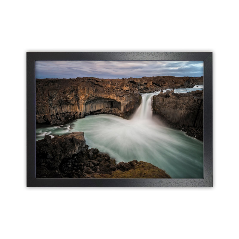 Afterglow 1 Piece Wall Art on Canvas, 64cm H x 88cm W x 3cm D, Black Framed