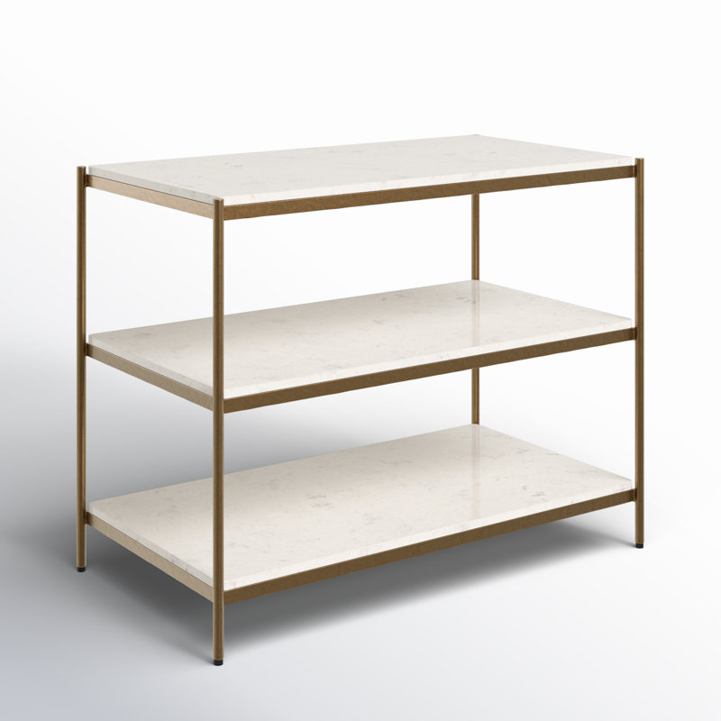 Felix Nightstand, Antique Brass