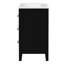 Ensemble de meuble-lavabo sur pied 24 po avec lavabo en céramique, ensemble de meuble-lavabo simple autoportant avec 3 tiroirs et cadre en bois massif-365322188