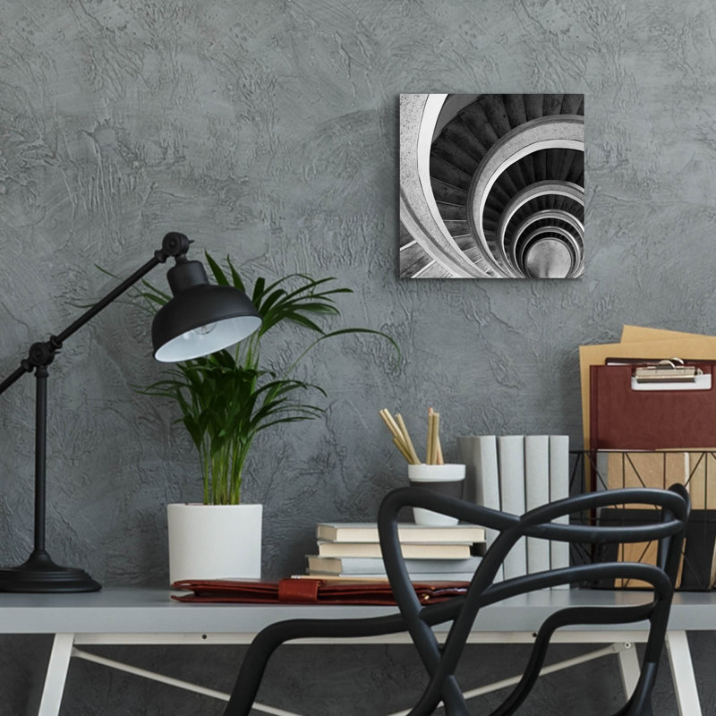 " Spiral Staircase No. 6 " by PhotoINC Studio, 12" H x 12" W x 0.13" D