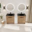 Meuble-lavabo autoportant de 183 cm (72 pouces) avec lavabo en céramique noire, armoires de rangement et porte à fermeture douce.-1102266322