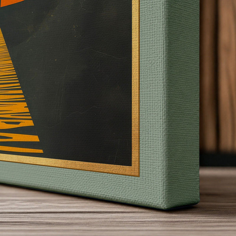 Good Omen Mid-Century - Wrapped Canvas, 36x24 - 91.4 x 61.0 cm, Sage Border