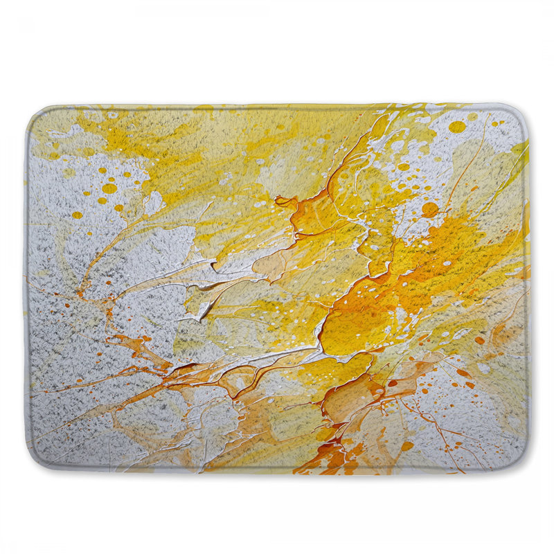 Décoration de salle de bain jaune, L 24 po x L 17 po