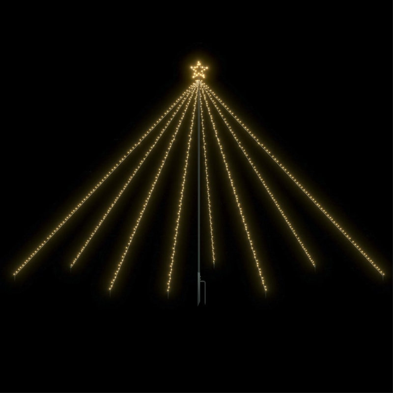 Ornement en forme de sapin de Noël à DEL, Blanc, H 8,2 pi x l 8,5 pi