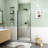 30"W x 72"H Semi-Frameless Circular Pivot Shower Door in Matte Black With 1/4" (6mm) Thick SGCC Tempered Glass-126704923