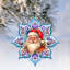 Smiling Santa Snowflake Wooden Ornaments By G. Debrekht