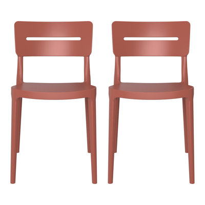 Chaise de salle à manger d'extérieur empilable (ensemble de 2)