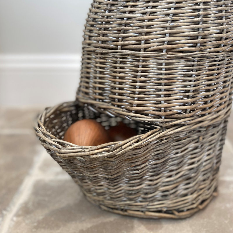 Secondo Wood Food Storage Container, Grey Wash