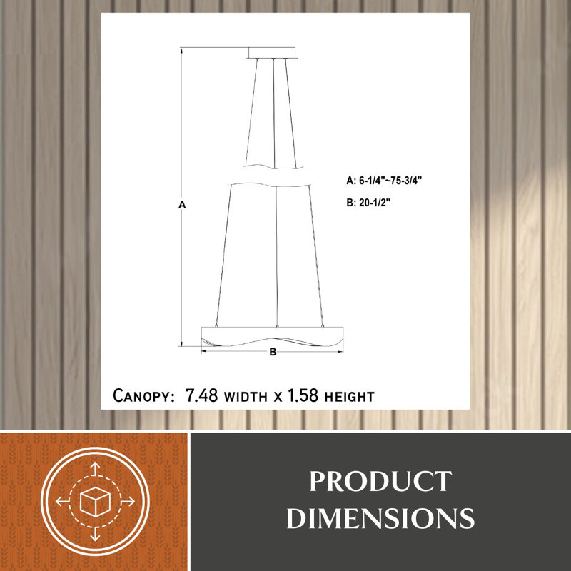 Bowen 1-Light 20.5 In. Wide Textured Black Contemporary Round Chandelier With White Frosted Acrylic Shade, Integrated LED, Adjustable Height, Hanging Ceiling Pendant Fixture For Dining Table Kitchen Entryway Bedroom Island Foyer