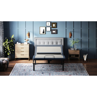 Os65 Adjustable Bed Base: Lumbar Position, 3-level Massage, Programmable Twin Xl Bed: 31 Legs, No Box Spring Required