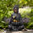 Large Buddha Indoor/Outdoor Resin Water Fountain-29"H  Zen Sitting Buddha Resin Fountain with LED Light-595530758