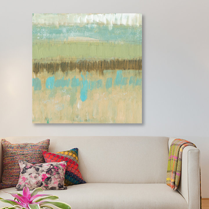 « pastel textures i », impression sur toile, H 26 po x l 26 po x P 1,5 po, Pas de tapis, Toile tendue