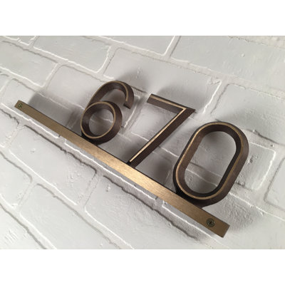 Plaque d’adresse murale sur 1 ligne modern bar