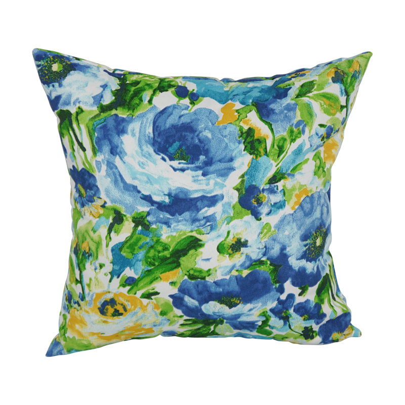 Lesandra Sunblue 17" Square Polyester Outdoor Throw Pillows Set