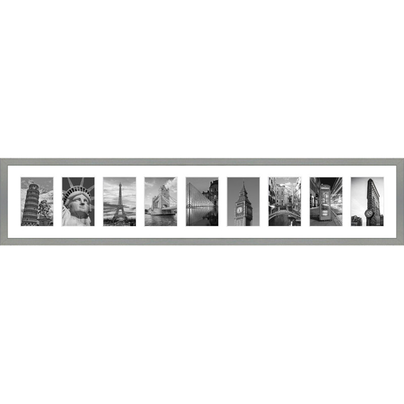Addaleigh Wood Picture Frame with Mat, Light Grey