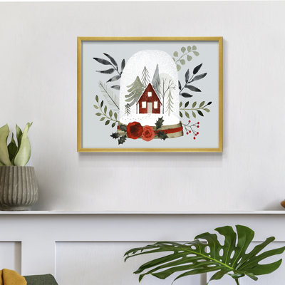 Snow Globe Village Collection A -Framed Print - Restickable