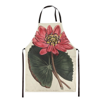 Red - Flowered Water Lily - Botanical Aprons