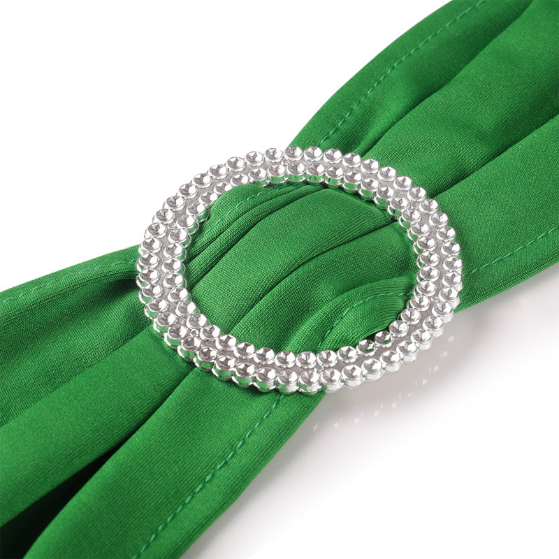Housse de protection extensible à boucle avec coulisse de fête de mariage, Vert