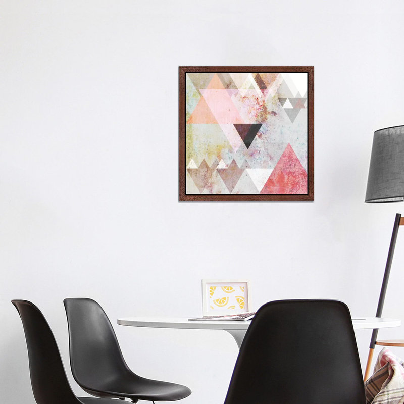 Graphic III by Mareike Böhmer - Print on Canvas, 66.04 cm H x 66.04 cm W, Brown Floater Framed