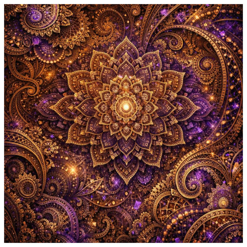 Intricate Mandala Art Duvet Covers, Grand lit