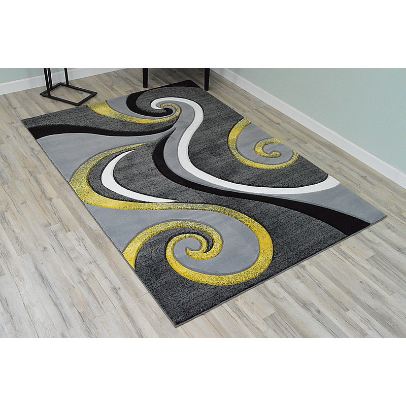 Mccampbell Performance Abstract Indoor Rug, Rectangle 4' x 6'