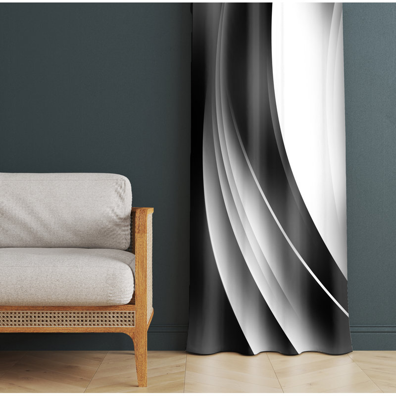 Semi Sheer Curtain Panel Pair, 40" W x 52" L