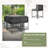 Square 5 - Piece 4 - Person 39.4Cm L Outdoor Table Set