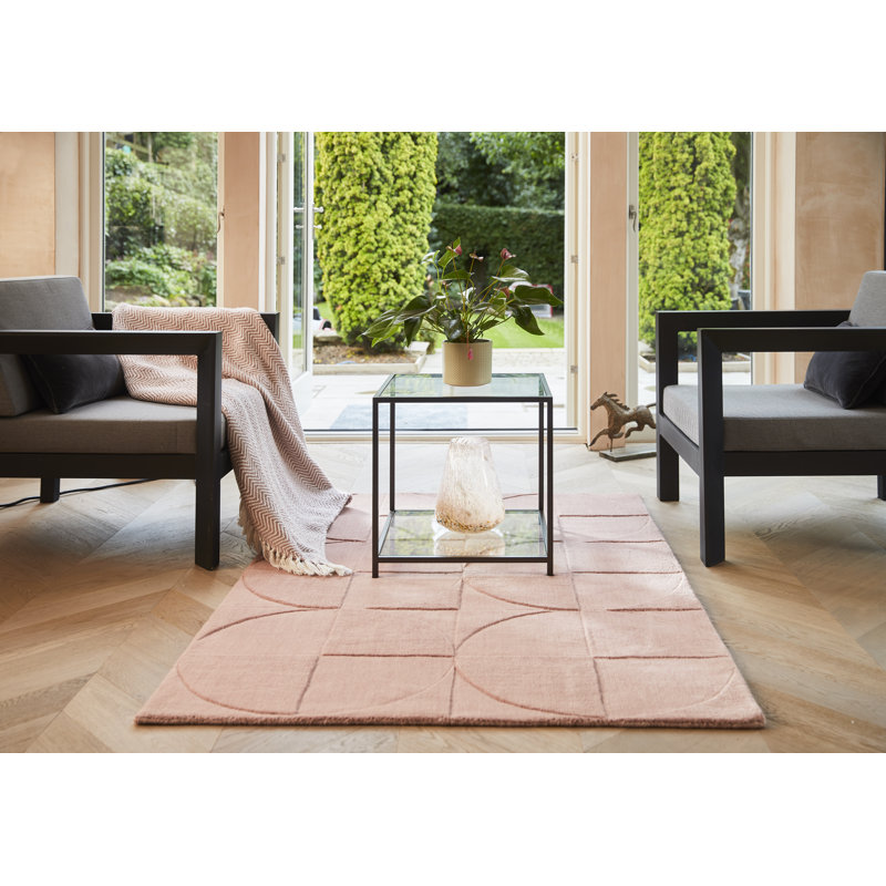 Carabeo Geometric Wool Hand Woven Area Rug, Rectangle 200 x 290cm