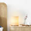 Lampe de table à DEL en verre mat 7 po avec base ovale et intensité variable Lumi