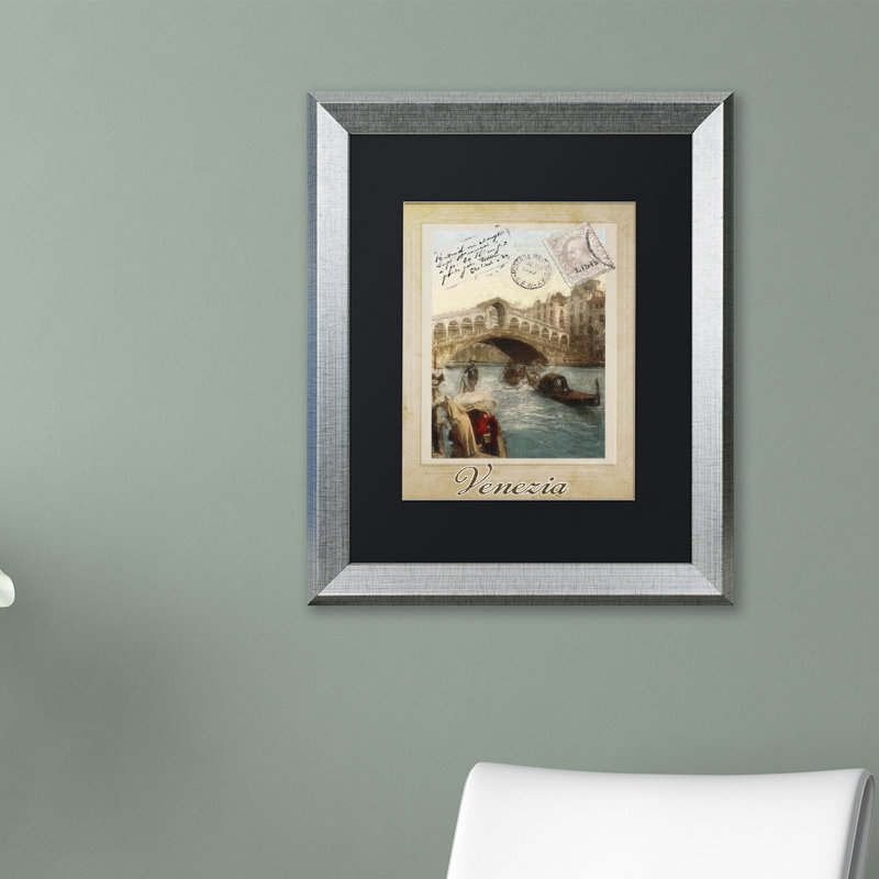Jadaya «European Holiday I», impression encadrée, Blanc, H 20 po x l 16 po, Toile avec cadre argenté