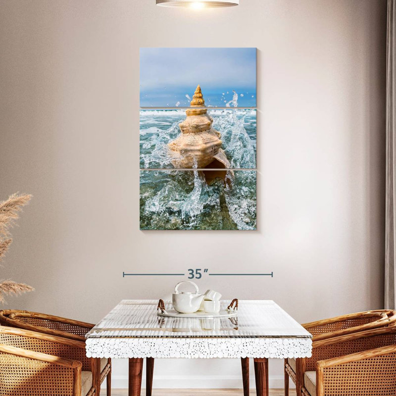 Ocean Conch Shell, 45" H x 28" W