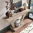 60 Inches Vintage Distressed Wood Entryway Bench With 2-Tier Solid Wood Veneer Storage Cabinet-399708271