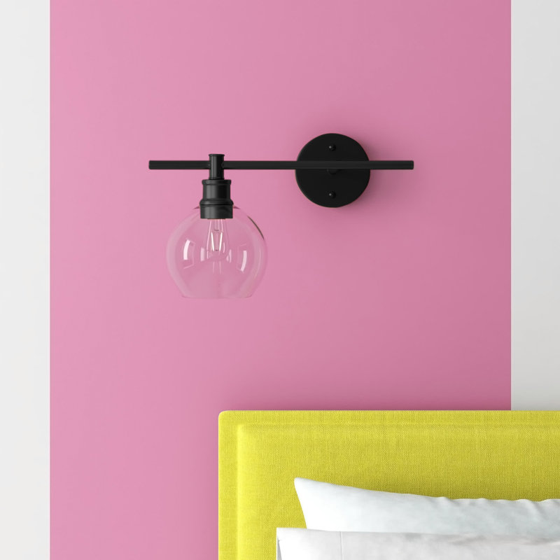 Drinkard Dimmable Bath Sconce, Clear, Black