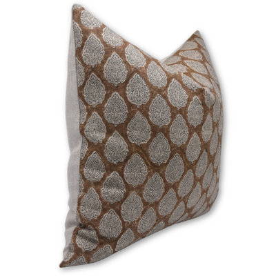 Housse de coussin décoratif en lin avec fermeture à glissière pour la maison et le salon Fabcline