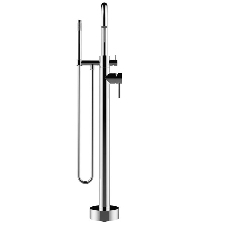 Floor Tub Spout with Diverter, Chrome