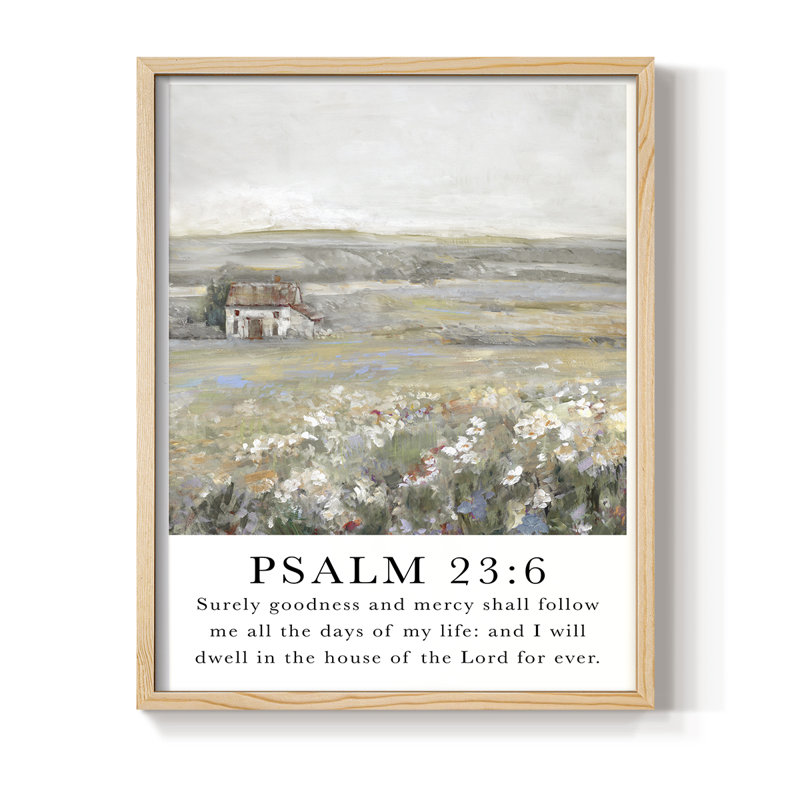 Pslam 119: 105, reproduction encadrée - bois massif, H 11 po x l 9 po, Naturel