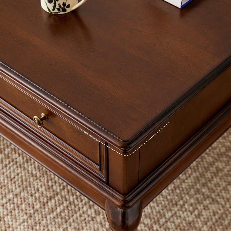 Table basse à 6 tiroirs avec rangement Retro, H 20,47 po x L 51,18 po x l 27,55 po