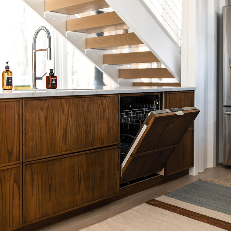 ZLINE Tallac Series 3rd Rack in Custom Panel Ready 24" 51 dBA Built-In Button Control Dishwasher with Stainless Steel Tub