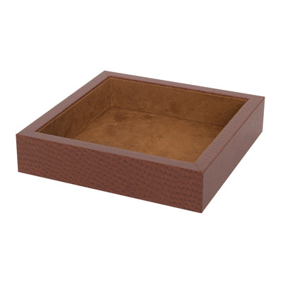 Plateau de coiffeuse en simili cuir Hughe