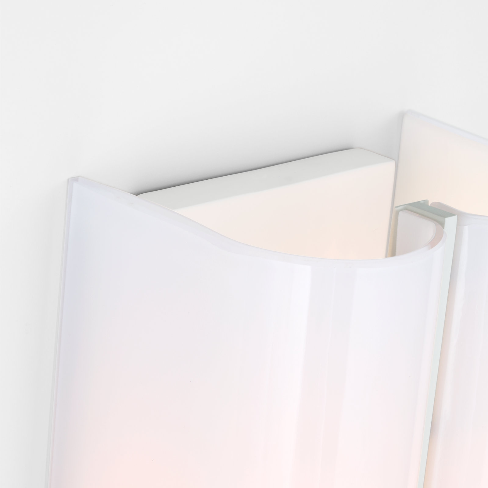 Single Light Glass Dimmable Flush Mounted Sconce, Matte White