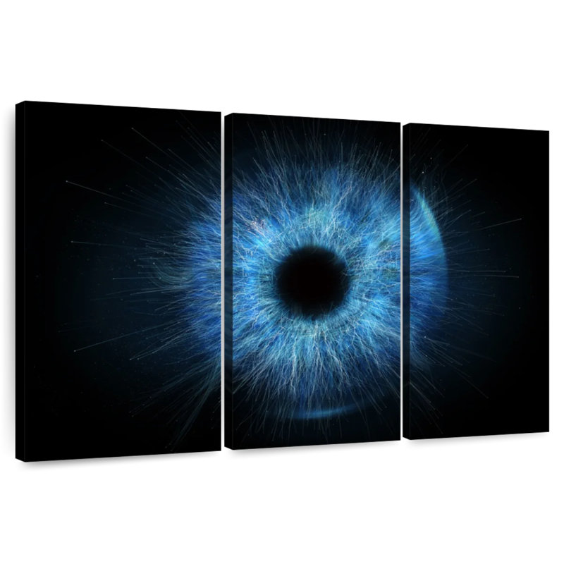 Avery Abstract Blue Eye, 32" H x 50" W