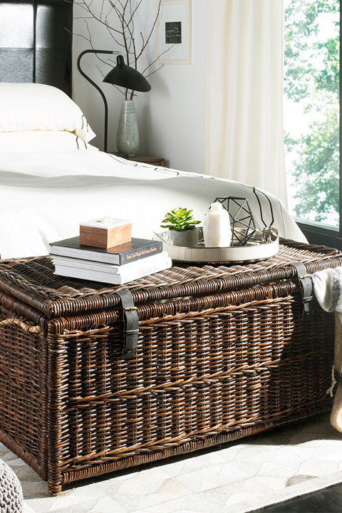 Wicker Storage Trunk