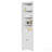 71" Tall Corner Storage Cabinet With 2 Doors, 5-Tier Metal Cabinet With Adjustable Shelves, Freestanding Kitchen Storage For Pantry, Living Room, Bathroom, Laundry Room, Space Saving Furniture, White-557852454