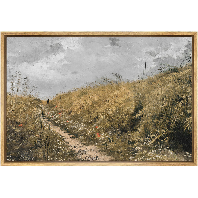 Sentier côtier de dunes, paysage de plage sereine, campagne française rustique, H 24 po x l 16 po, Naturel