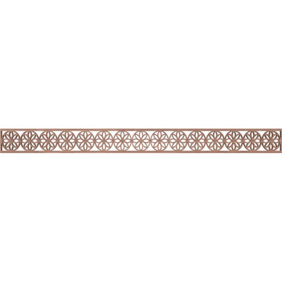 46 3/8"W x 4"H x 3/8"T Blume Fretwork Moulding, Walnut