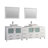  Framed 96" Double Bathroom Vanity Set with Mirror-27042782