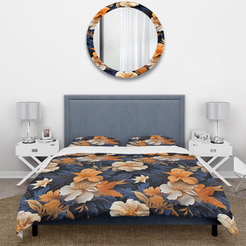 Tropical Twilight Tropical Pattern II Duvet Cover, King Duvet Cover + 2 King Shams