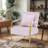 Ernst Modern Accent Chair Luxurious Velvet Couch With Gold-Tone Metal Arms & Legs For Living Room, Home Office & Studio-110862364