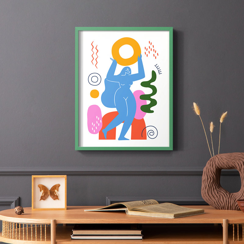 Matisse CDLVII, reproduction encadrée - bois massif, Cadre simple vert, H 10 po x l 8 po