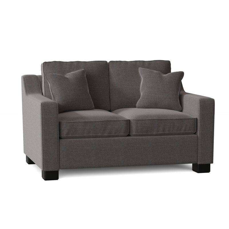 Aceyon Upholstered 56'' Loveseat, Espresso, Jango Mushroom